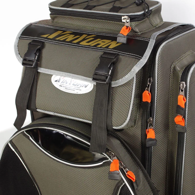 US $85.00 Large Capacity Fishing Bag Shoulders Backpack Hard Shell Thickened Gear Multi Function European Style