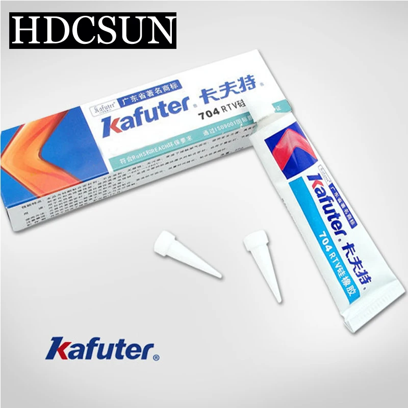 

Free shipping 2pcs/lot 45g Kafuter Silicone Industrial Adhesive 704 RTV Silicone Rubber White Glue