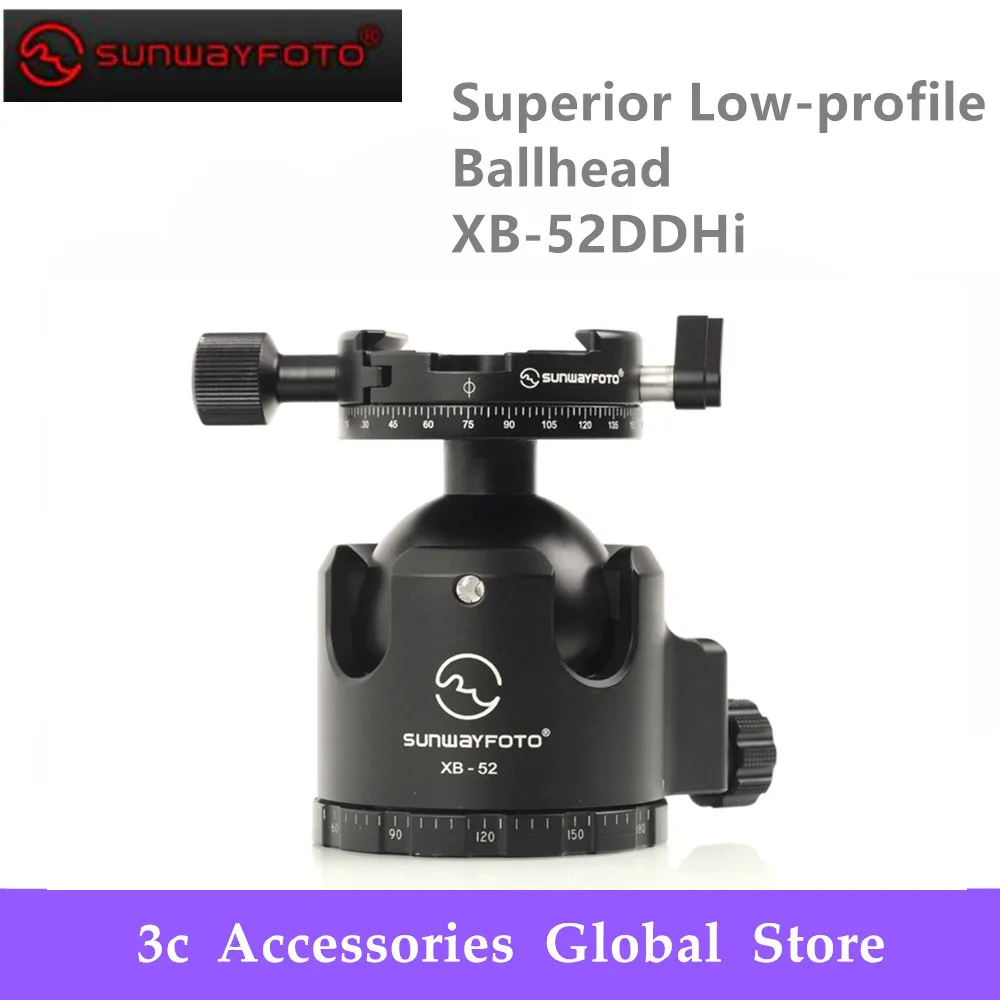 SUNWAYFOTO XB 52DDHI превосходная Низкопрофильная шаровая Головка штатива для DSLR камеры
