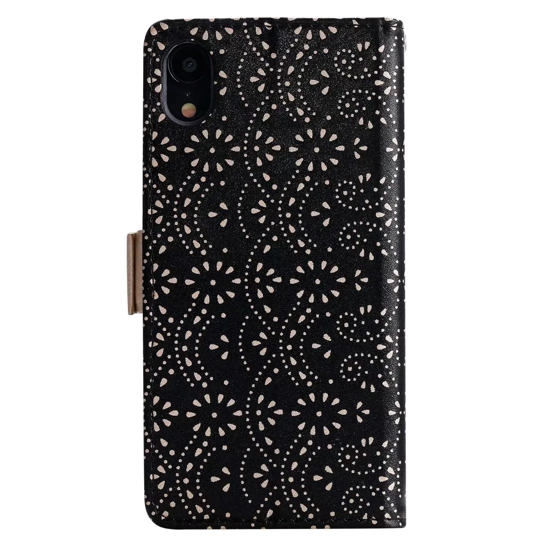 Кружевной кошелек на молнии, чехол для карт, чехол для samsung Galaxy S10 Note 10 a70 50 40 J4 J6 S8 S9, откидная Кожаная подставка с бантом, повязка на запястье