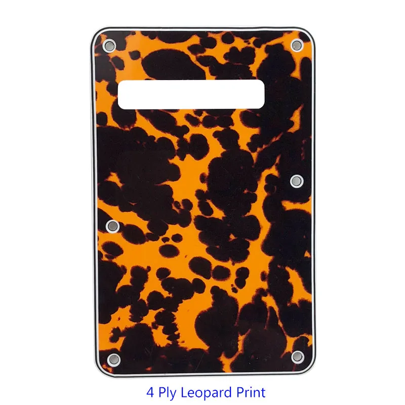 Pleroo пользовательские гитарные части-для США Страт гитара тремоло крышка Страт задняя пластина Гитара Pickguard скретч пластина - Цвет: 4Ply leopard print
