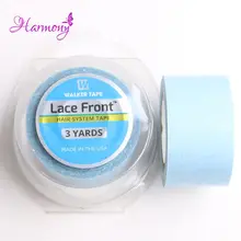 5 рулонов синий цвет передние волосы на кружеве системы ленты 1 ''* 3 ярдов Двухсторонняя клейкая лента для наращивания волос/парик шнурка/парик