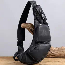 Мужские нейлоновые слинг-рюкзак Грудь Daypack Half Moon путешествия Assualt Многоцелевой Высокое качество кросс-боди сумки на плечо