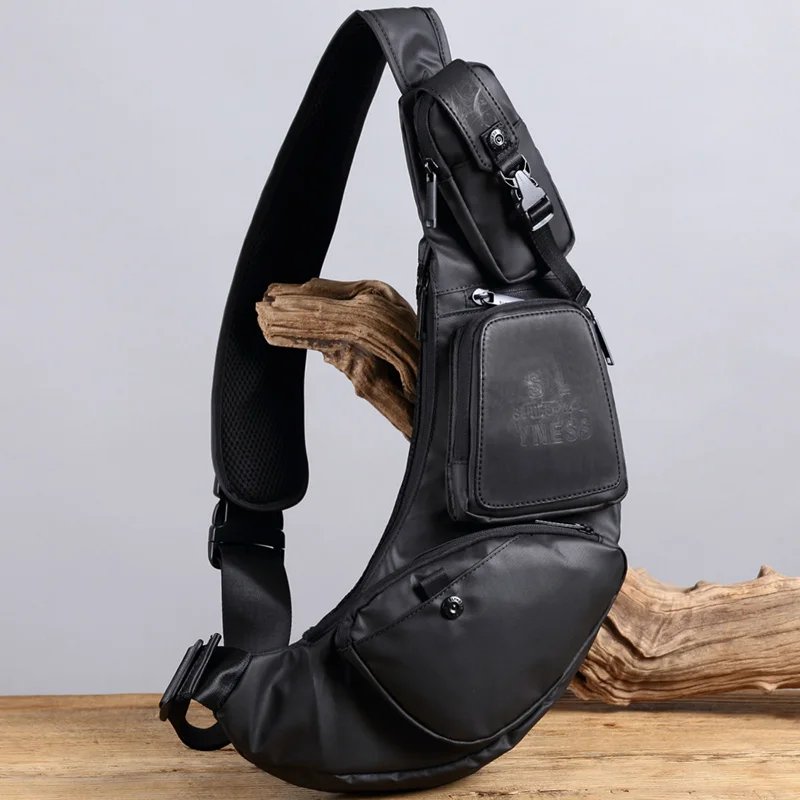 Мужские нейлоновые слинг-рюкзак Грудь Daypack Half Moon путешествия Assualt Многоцелевой