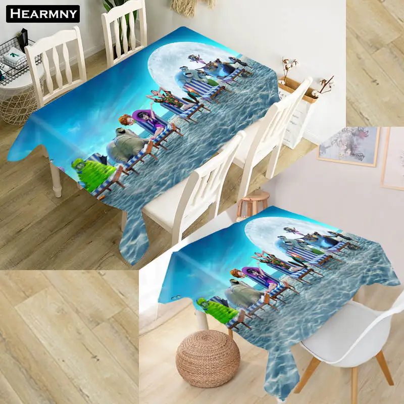 Custom Hotel Transylvania Tablecloth Kitchen Dining Table Decorations Home Rectangular Party Table Covers Office Plain More Size