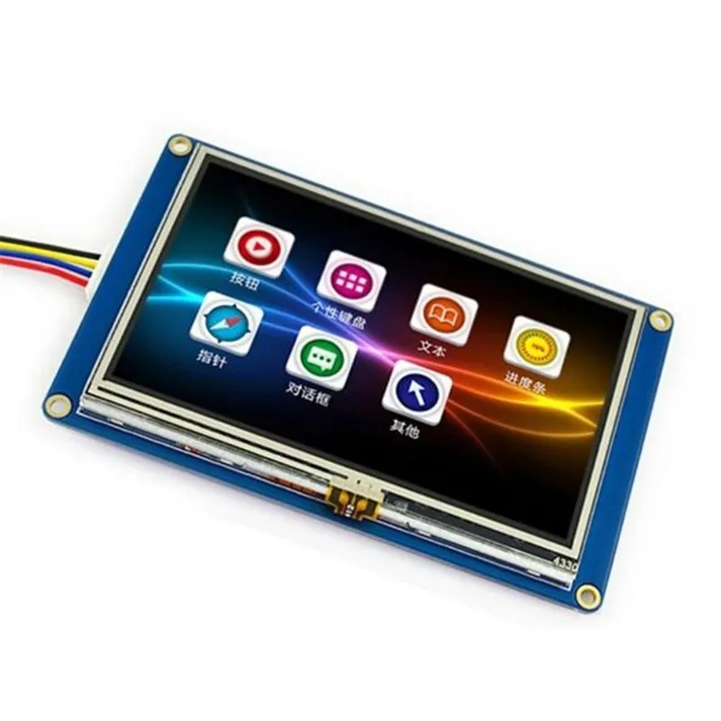 4.3 "HMI в умных усапп по UART серийный сенсорный экран TFT жк-дисплей модуль дисплей панель для малина Pi 2 и Arduino для наборы 4.3 "HMI в умных усапп по UART серийный сенсорный экран TFT жк-дисплей модуль дисплей панель для малина Pi 2 и Arduino для наборы