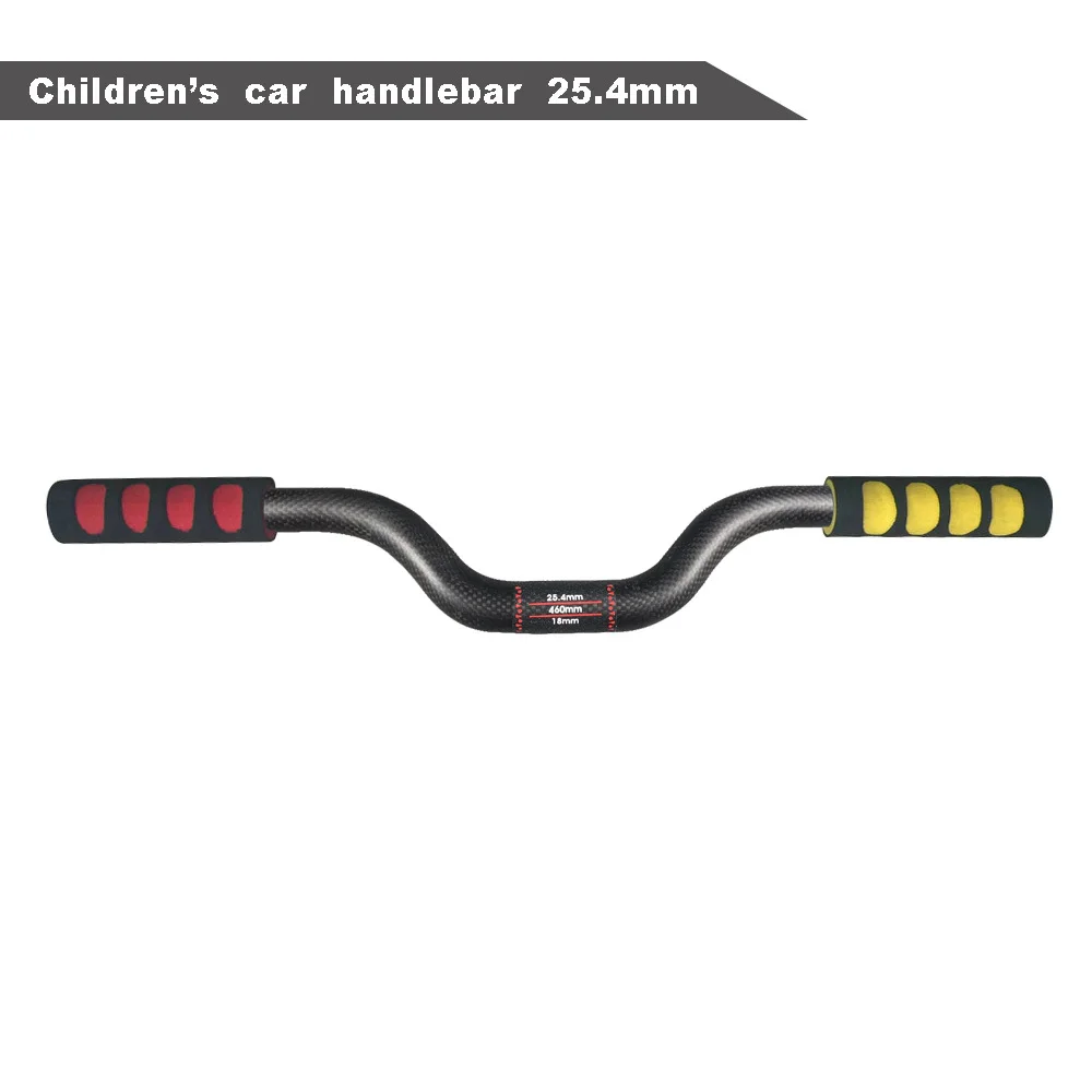 2017 new ultra light sturdy carbon fiber children's car handlebar 25.4