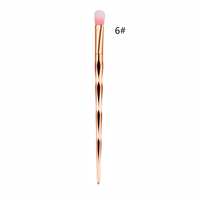 1pcs Rose gold Diamond makeup brushes Foundation Blending Power Eyeshadow Contour Concealer Blush Cosmetic Beauty Make up Tool - Handle Color: 6