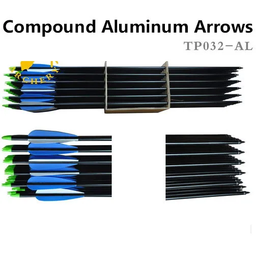 30" 12pcs Compound bow Aluminum Arrows,bow and arrows of huntingin Bow