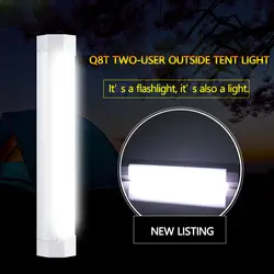 Ультра-яркий просвет Открытый светодиодный фонарик 4 уровень затемнения палатка светодиодный светильник USB Перезаряжаемые с 2600 мАч Батарея