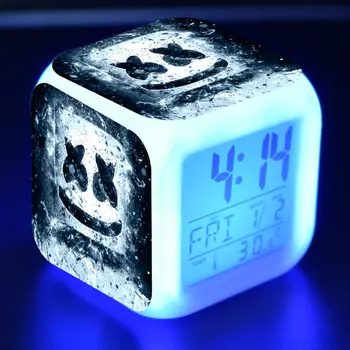 

DJ Mask Light-up Model LED Alarm Clock Colors Chaning Desk Action & Toy Figures