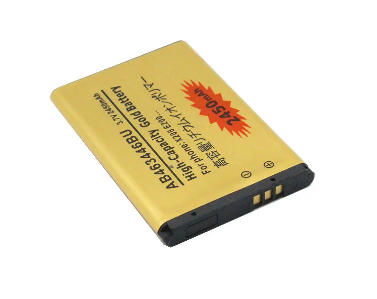 2450mAh AB463446BU Золотая сменная батарея + ЖК зарядное устройство для Samsung SGH E251 E258 E350 E428