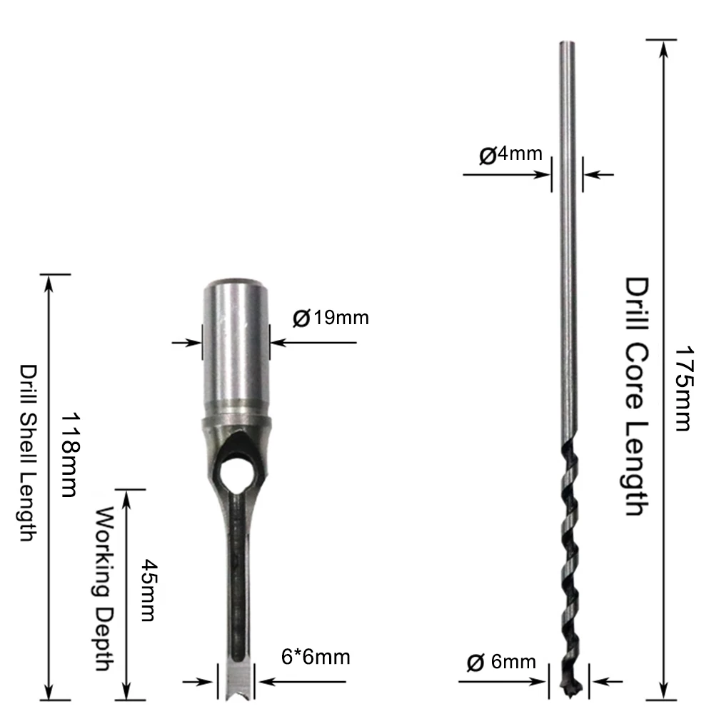 6-20 мм сверло с квадратным отверстием сверло с квадратным шнеком глаза долбежное стамеска для работы с деревом инструменты для столярных сверл