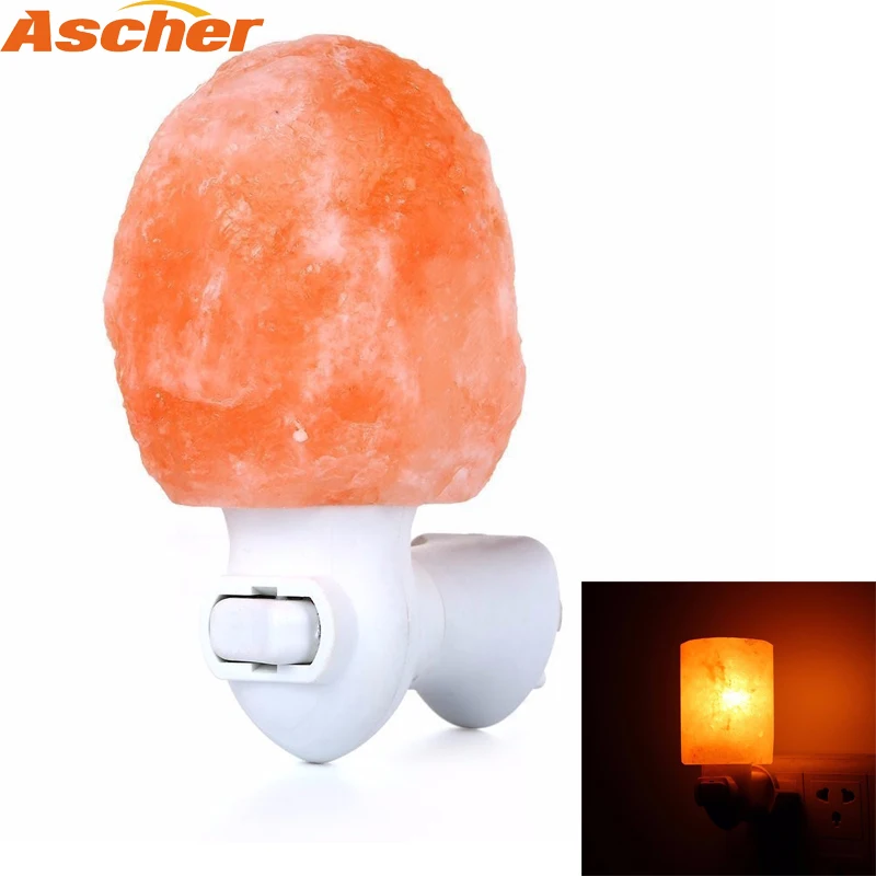 Natural Himalayan Salt Night Light Rotatable Wall Crystal Lamp Bedside