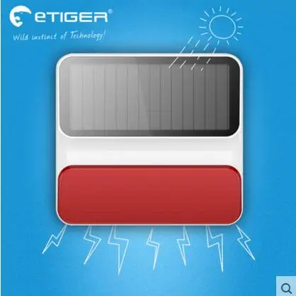 Função à Prova Mhz sem Fio Siren com Ip66 Etiger Solar-powered Strobe Flash d’ Água Es-s8a 433