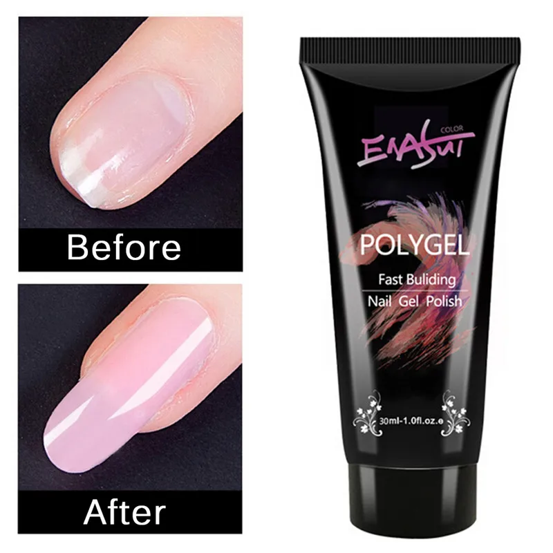 Arte de uñas Gel laca gelatina acrílico Builder UV uñas Poly Gel 30 ml cristal extender UV uñas Gel extensor led Gel