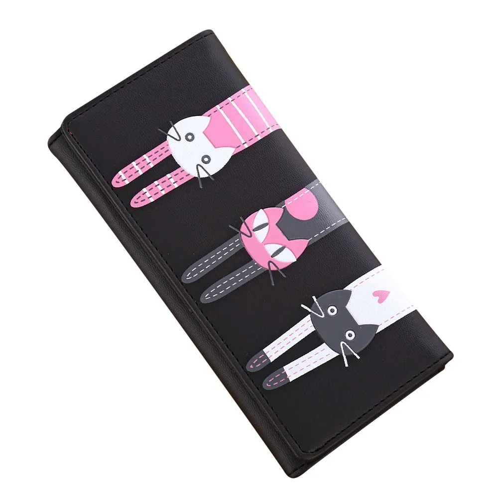 

Women Wallet Cat Pattern Coin Purse Card Horlder Long Ladies PU Leather Purse Wallet Card Holders Portefeuille Femme Carteira