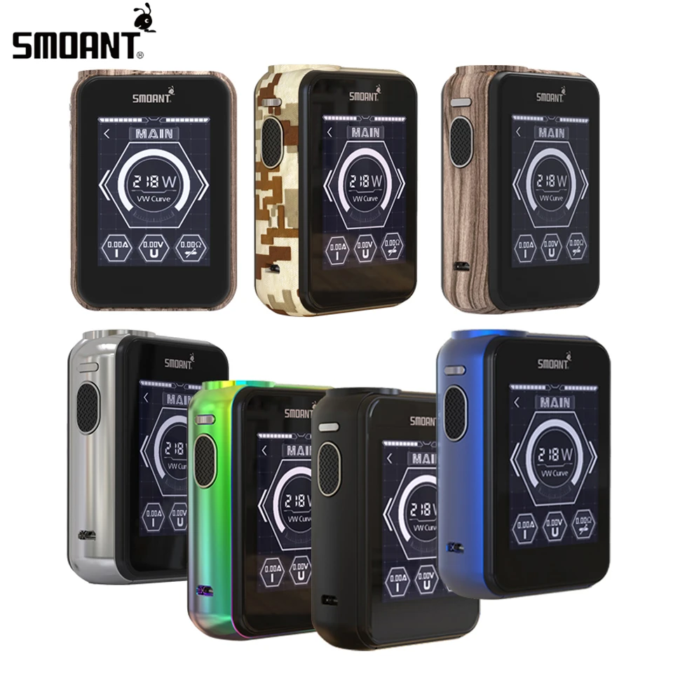 Оригинальный smoant Харон TS 218 Вт поле mod 2.4 дюймов Сенсорный экран 510 Нитки Fit 18650
