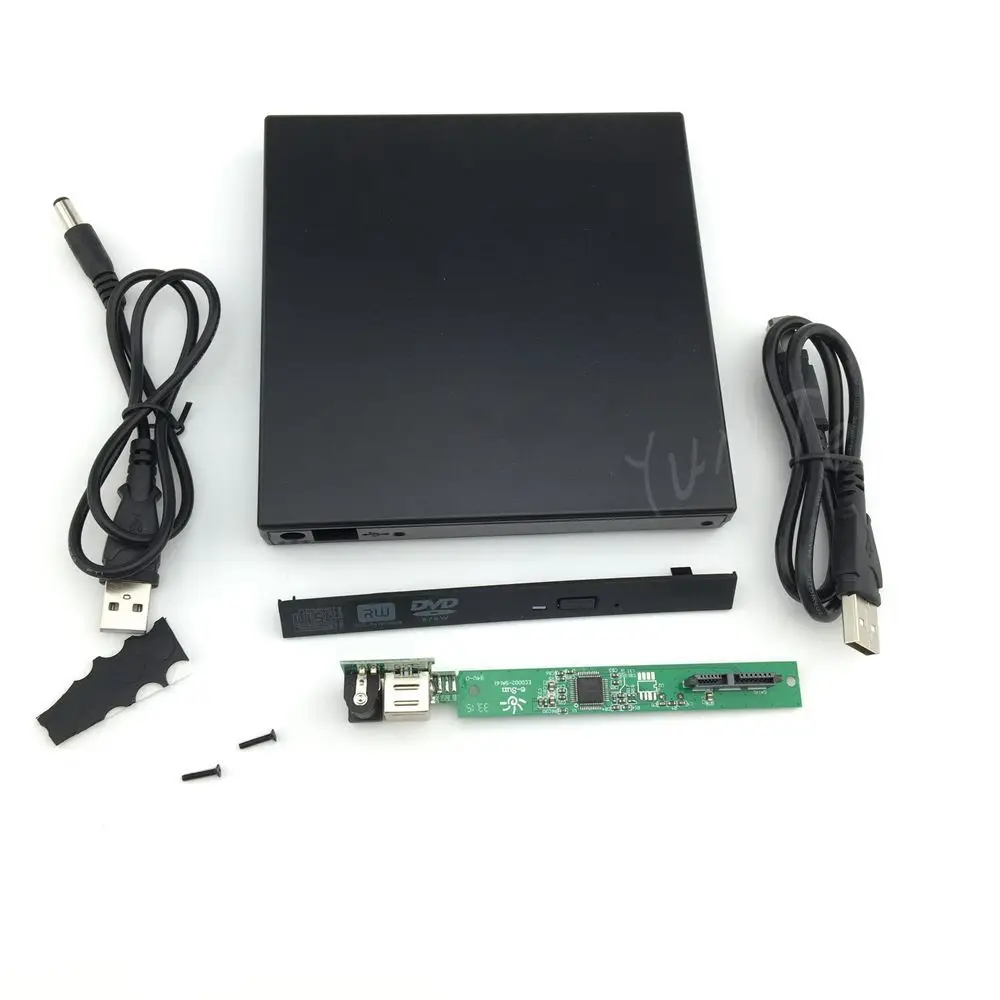 External USB 2.0 optical drive Enclosure Case 12.7mm SATA Slim CD DVD
