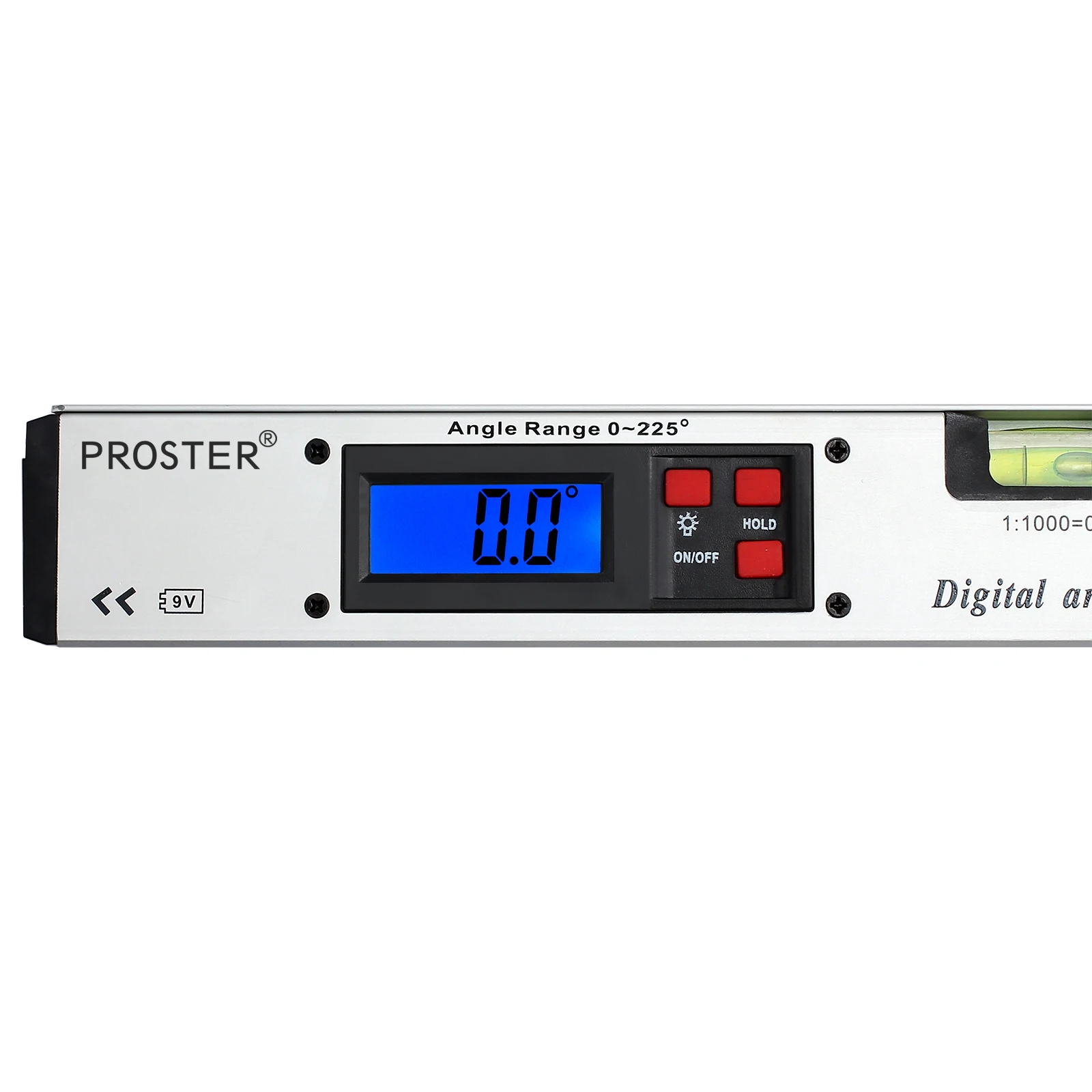 Простер для 0 ~ 225 ° LCD Цифровой Инклинометр транспортир спиртовой уровень Угол Finder