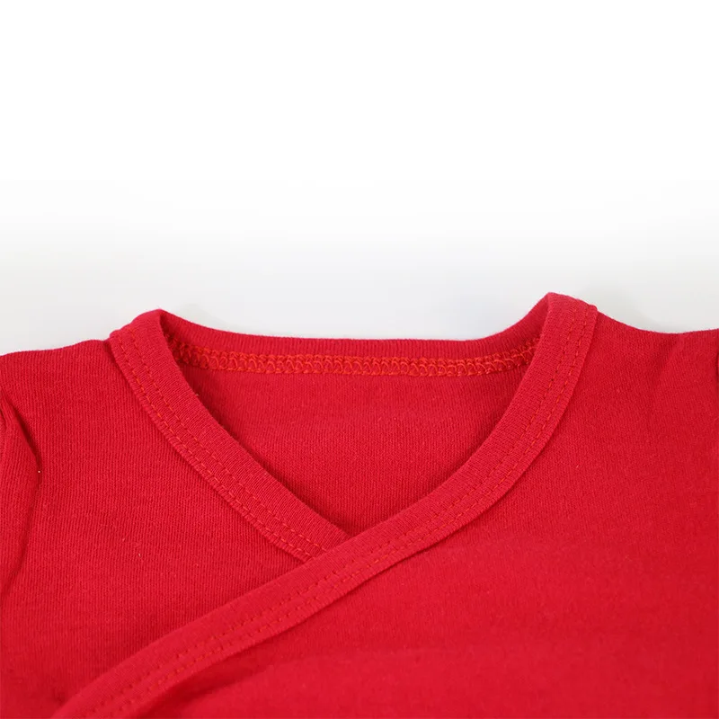 100% Organic Cotton Newborn Clothes Solid Color Simple Baby Boys Girls Long-Sleeve Side-Snap Romper Jumpsuit