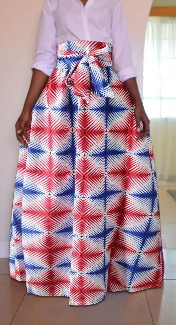 Африканские юбки для женщин, африканская одежда с принтом Aso Oke, нигерийская индонезийская одежда, традиционная модная одежда размера плюс, юбка 5XL - Цвет: 5