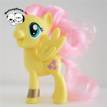 

P8-012 Action Figures 8cm Little Cute Horse Model Doll Pink hair Fluttershy Anime Toys for Children