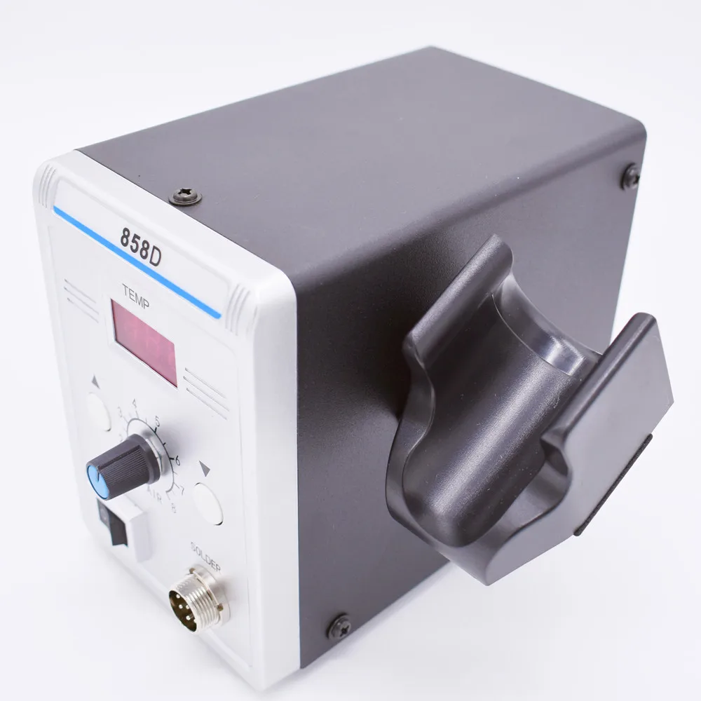 Goede 700W 858D ESD Soldeerstation LED Digitale BGA Rework Soldeer Station Heteluchtpistool + 60W Elektrische ijzer gereedschap set