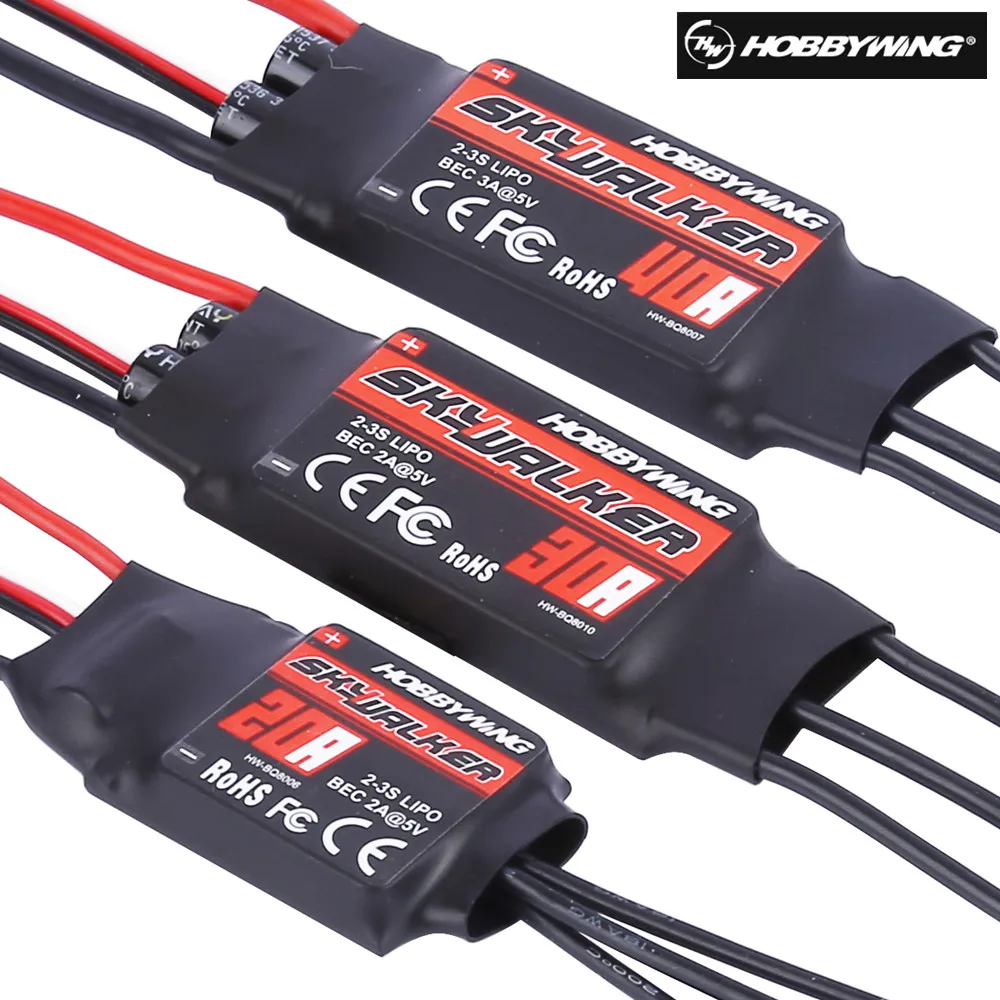 

1pcs Hobbywing Skywalker 12A 20A 30A 40A 60A 80A ESC Speed Controler With UBEC For RC FPV Quadcopter RC Airplanes Helicopter