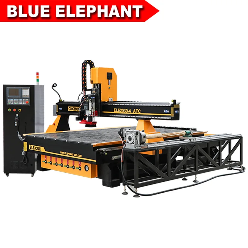 Blue Elephant 2030 ATC 4 осевой фрезерный станок с ЧПУ для производства дерева