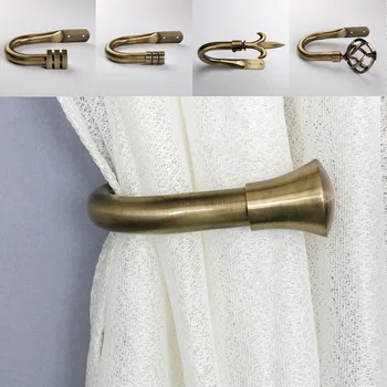 

AIBOULLY 2PCS/SET Curtain Holder Living Room Curtain Holdback Curtains Decoration Accessories Tieback Leaves Curtain Hooks