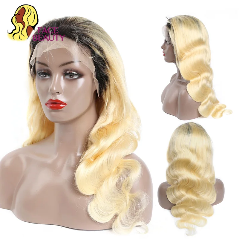 

Facebeauty Wavy Malaysian Wig 1B 613 Blonde Ombre Remy Lace Front Human Hair Wigs Natural Hairline 8 - 26 Inch Free Shipping