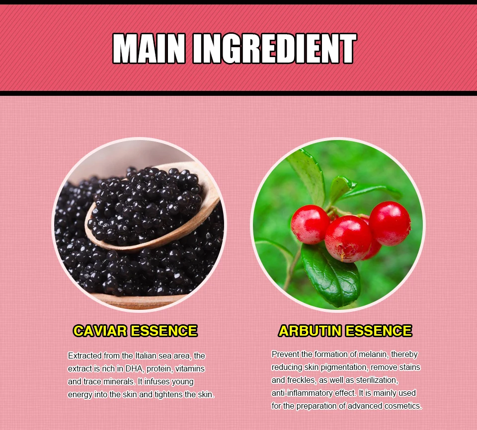 Hemeiel 3 pçs caviar essência clareamento endurecimento