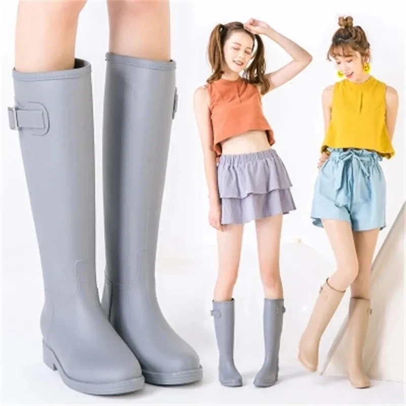 Women models rain boots casual shoes high water boots non slip ladies