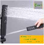 LANGYO Black White Kitchen Faucet 360Ronating Blackend Sink Tap Cold and Hot Kitchen Mixer Tap Blackened Pull Out Kitchen Mixer