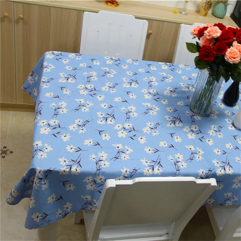 

PVC Table Cloth Rectangular Tablecloth Flowers Printed Waterproof Oilproof Tea Coffee Table Cover Home Decor toalha de mesa