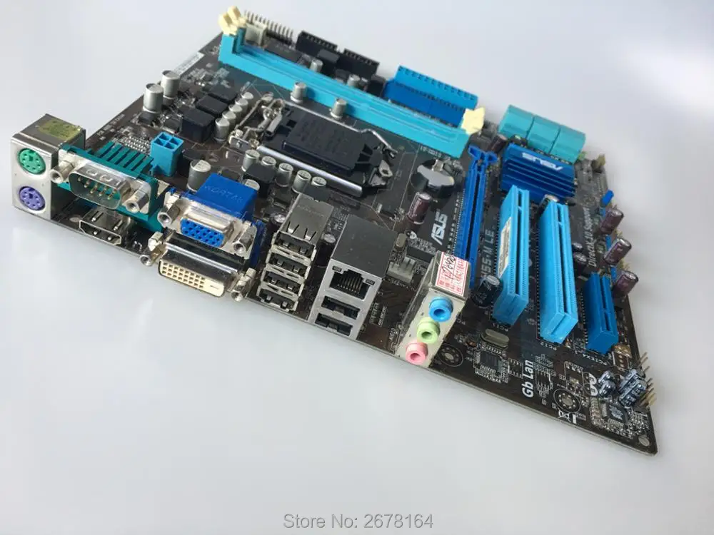 Оригинальная материнская плата Asus P7H55 M LE LGA 1156 DDR3 H55 настольная твердотельный