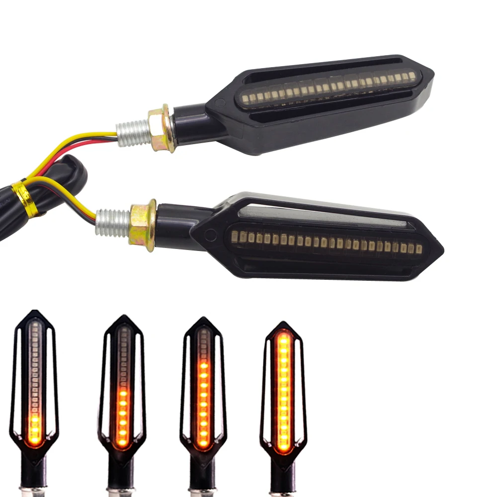 

Flowing flicker led motorcycle turn signal Lights Blinkers FOR yamaha road star virago 1100 drz400sm dt 125 harley davidsion