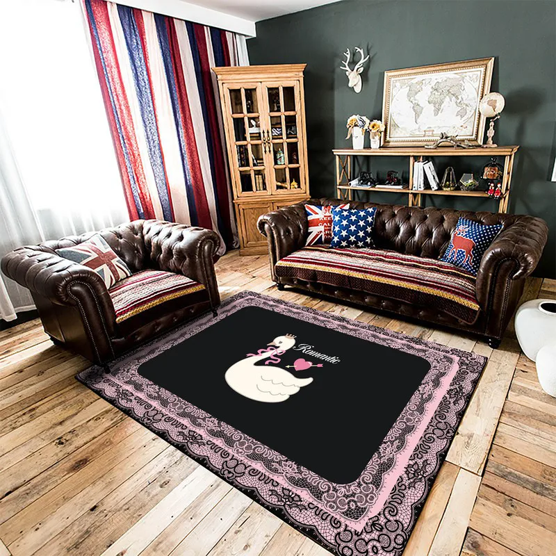 Скандинавский стиль Единорог узор 3D ковер большой размер гостиная спальня площадь Коврики чайный стол прямоугольный против скольжения напольный коврик/ковры
