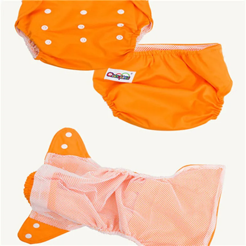 2pcs/lot Baby Size Adjustable Washable cloth diapers leak proof