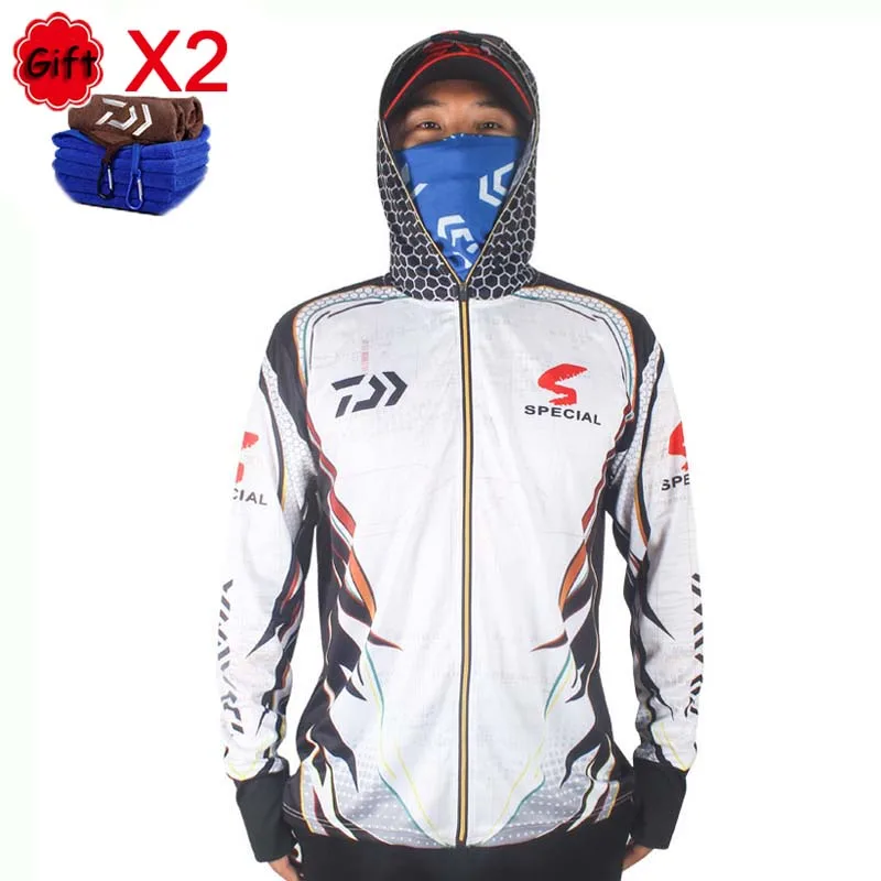 

Outdoor Sports Fishing Clothing Ice Cold Breathable Quick Dry Hooded Fishing Shirt Fishing Cycling Climbing Fishing Clothes
