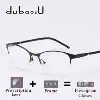 Alloy Prescription Eyeglasses Women Vintage Retro Half Rim Transparent Optical Myopia Computer Prescription Eyewear #HQ08-45