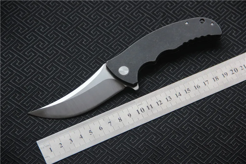 

2018 new stainless steel folding knife D2 powder steel folding knife 58-59HRC outdoor camping survival knife drop shipping