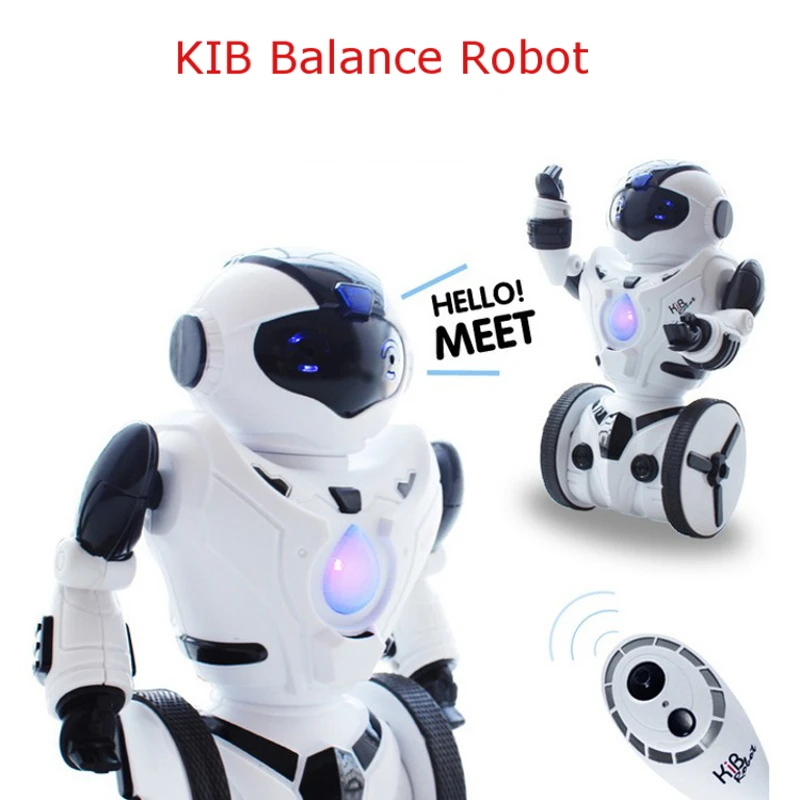 

KiB RC Robot Intelligent Balance Wheelbarrow Remote Control Toy Sound Flash Dance Gesture Battle Load Action Figure kids gift