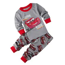 UNIKIDS/комплект из 2 предметов для мальчиков; топ с длинными рукавами+ штаны; одежда для сна; Пижама; пижамные комплекты