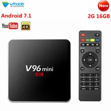 Vmade Android 7.1 Smart Mini TV Box 2G 16GB Channel Decoder HD 4K H.265 Allwinner H3 Quad Core 1.5Ghz WIFI Media Player Receiver