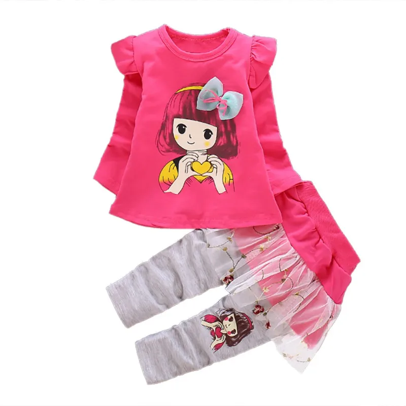 Children Clothing 2018 Autumn Winter Girls Clothes 2pcs Set Lovely