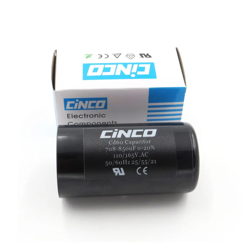 708 850 мкФ 110V 125V 165V CD60 мотор пусковые конденсаторы запуск двигателя ing mfd uf mf