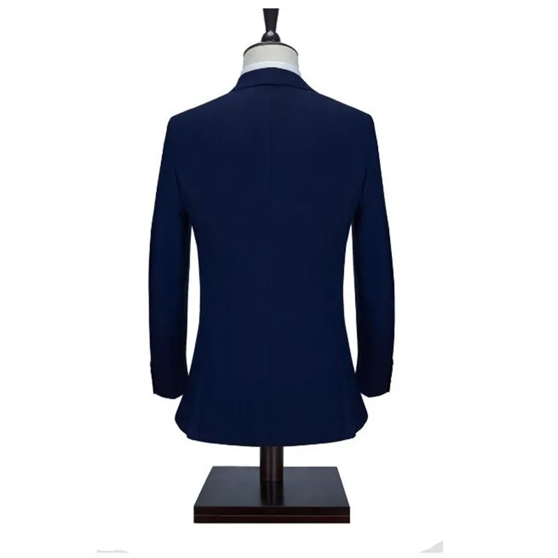 Темно синие мужские костюмы куртки стильные ручной работы свадебные смокинги