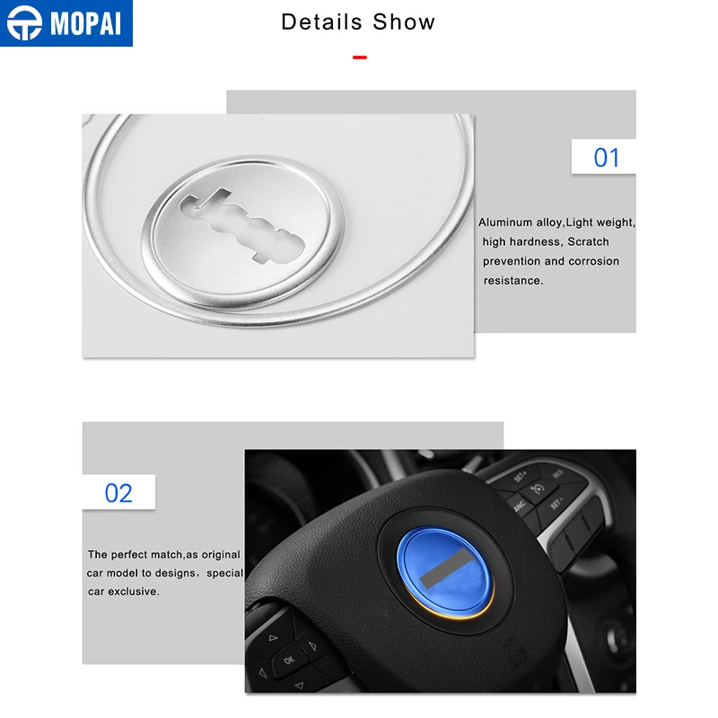 MOPAI украшение на руль автомобиля Накладка для Jeep Wrangler/Cherokee/Compass/Patriot/Grand Cherokee/Renegade